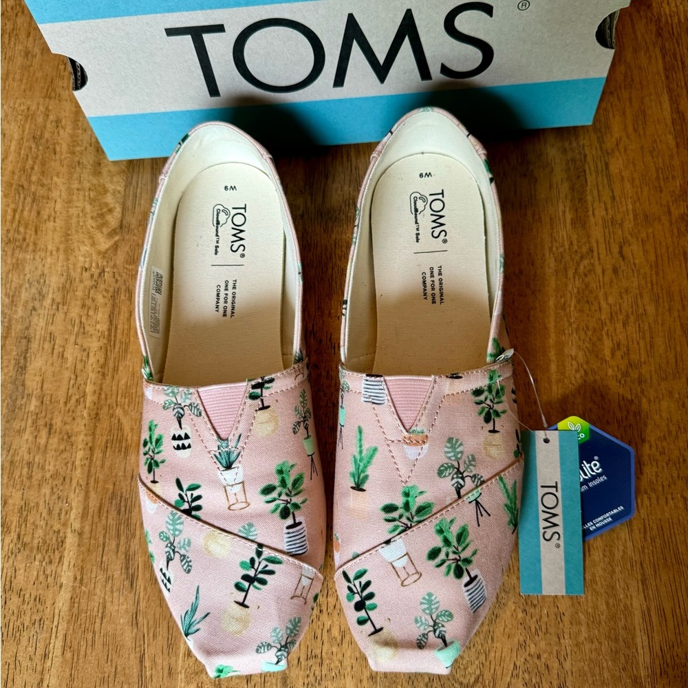 Toms Alpargata House plant print